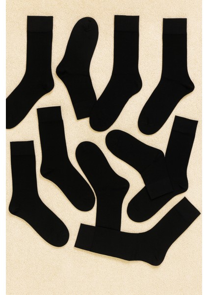 Erkek 12'li Düz Erkek Pamuklu Çorap Seti