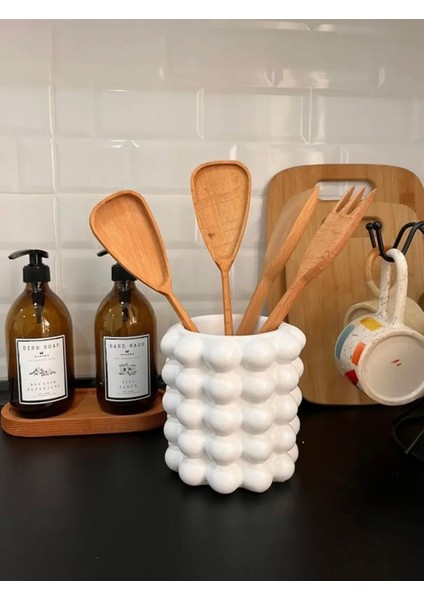 Mien XSD-1032 13 cm Bubble Seramik Vazo – Modern Dekoratif Tasarım