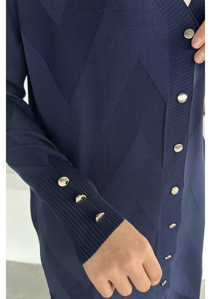 Ön Düğmeli Desenli Tesettür Triko Hırka (M-L-Xl Uyumludur) P-00018881 fırsatları