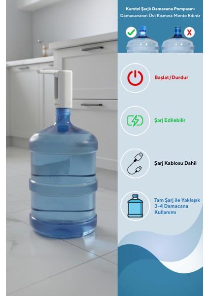 Şarjlı Damacana Su Pompası HSDSP-1200 fiyatları