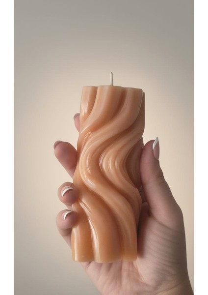 Nude Spiral Tasarım Kokulu Mum – El Yapımı Dekoratif Şık Mum fiyatları
