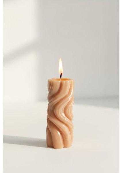 Nude Spiral Tasarım Kokulu Mum – El Yapımı Dekoratif Şık Mum modelleri