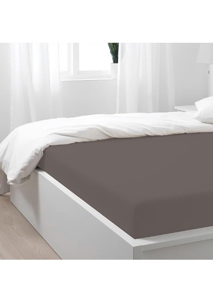 Çift Kişilik Fitted Çarşaf(Sıcak Gri)