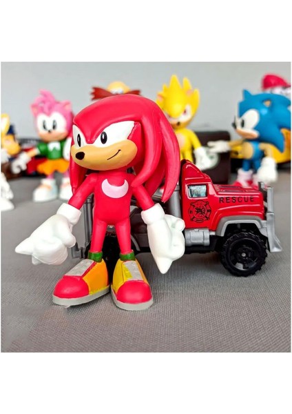 Sonic Hedgehog 6'lı Karakter Figür Seti | Süper Sonic Tails Knuckles Amy Shadow Eggman Biblo Oyuncak fırsatları