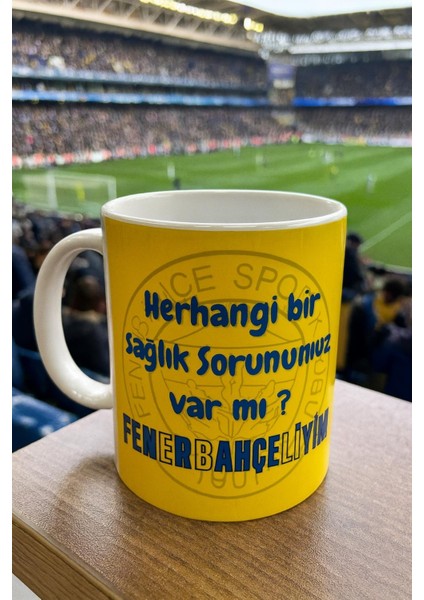Herhangi Bir Sağlık Sorununuz Var Mı ? : Fenerbahçeliyim Çift Taraflı Kupa Bardak