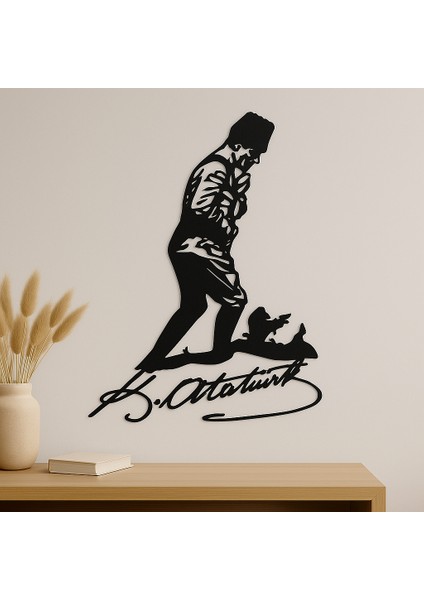 Atatürk Kocatepe Silüeti Metal Tablo | Imzalı Dekoratif Tasarım
