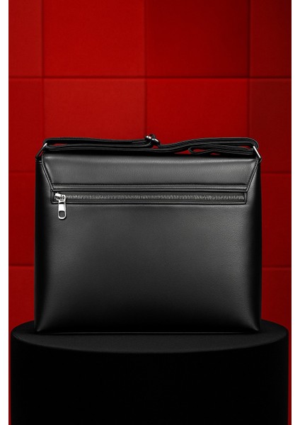 Postacı Askılı Kapaklı Omuz Çantası - Büyük Boy -Hakiki Deri fırsatları