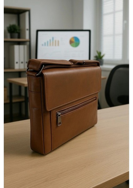 Postacı Askılı Kapaklı Omuz Çantası - Büyük Boy -Hakiki Deri fiyatları