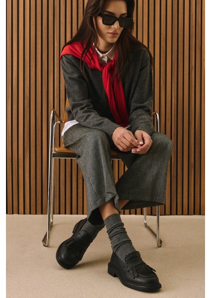 , Kadın Hakiki Deri Ayakkabı 153111Z22402 Siyah fiyatları