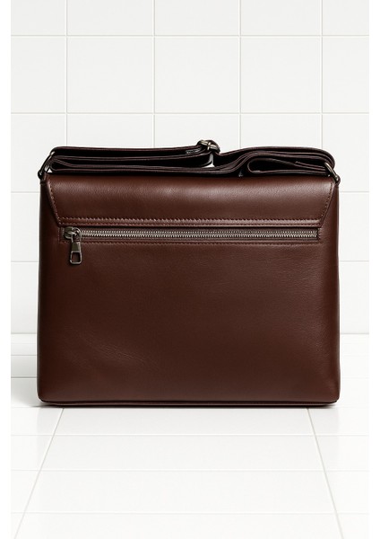 Postacı Askılı Kapaklı Omuz Çantası - Büyük Boy -Hakiki Deri fırsatları