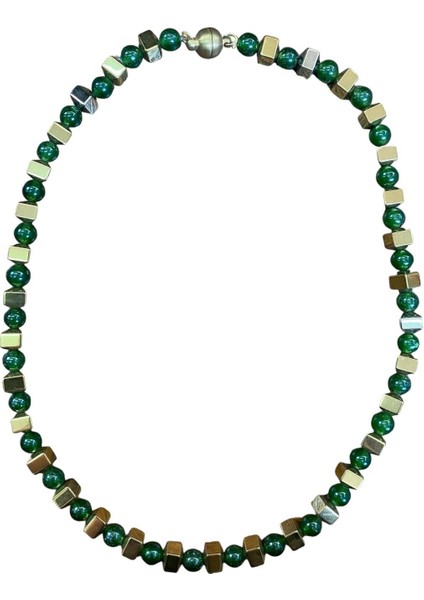 Kare Dizili Hematit Kolye