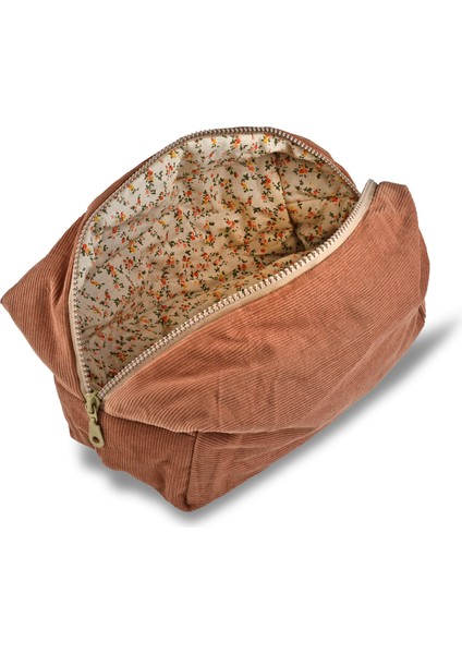 Fitilli Kadife Makyaj Organizer Çantası