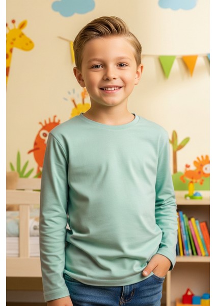 Modern & Trend Renklerde Yuvarlak Yaka Kız/erkek Çocuk 5'li Sweatshirt fiyatları