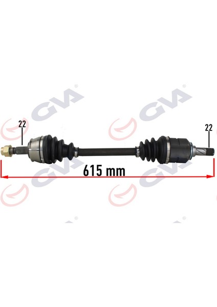 Mtxdpn Komple Aks Sol Opel Corsa D 1.0-1.2-1.4 07-14 -Corsa E 15 -Adam 13 615MM