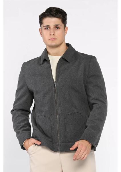 Fermuarlı Erkek Kaşe Kaban P-00018804 modelleri