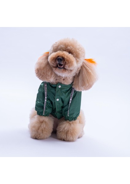 Haki Pluvia V25 Köpek Mont Köpek Yağmurluk Köpek Kıyafeti Köpek Elbisesi