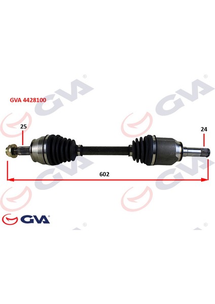 Mtxdpn Komple Aks Sol Milli Aks Lale Li Grande Punto 1.3 Mtj 05- 75HP 602MM