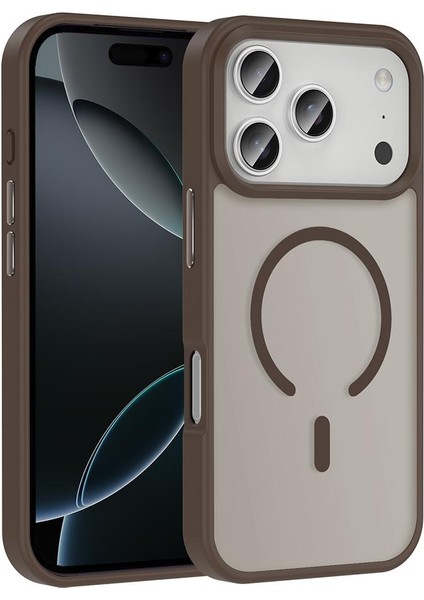 iPhone 17 Pro Max Uyumlu Magsafe Kılıf Mat Arka Yüzey Darbe Emici Kapak