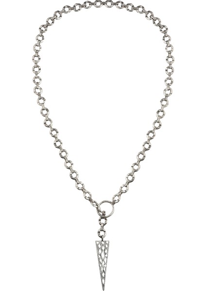 Figürlü Silver Zincir Kolye