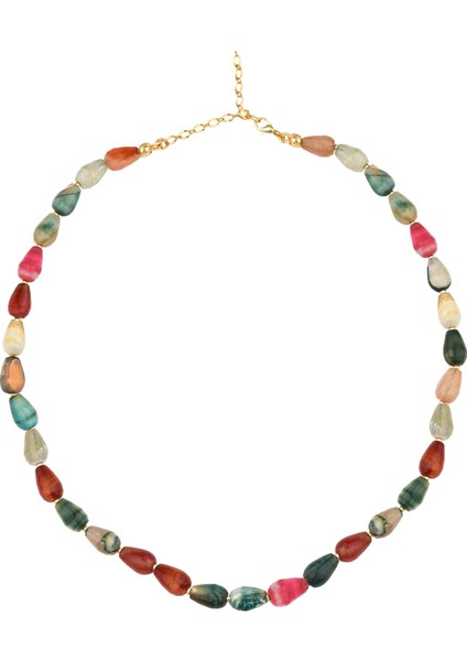 Renkli Doğal Taş Kolye