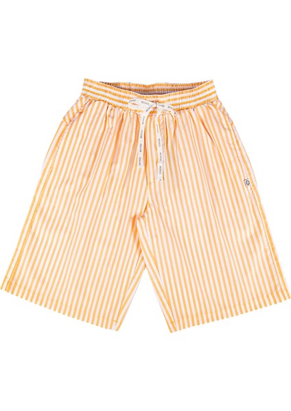 %100 Pamuk Çizgili Turuncu Yazlık Erkek Çocuk Şort fiyatları