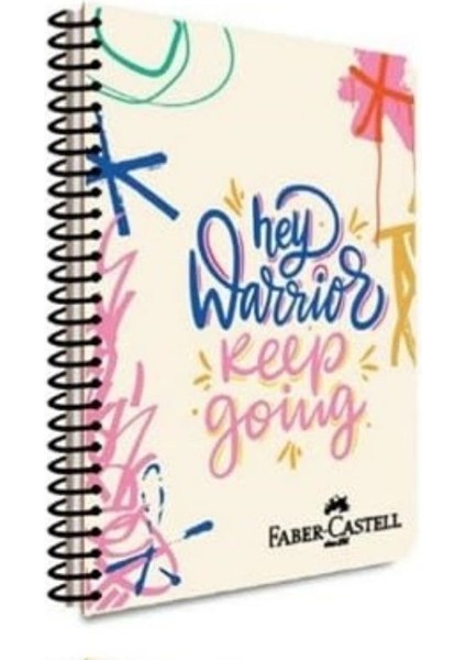 Faber Castell Pp Kapak Grafiti Spiralli Defter 80 Yp Çizgili 5075 000427-KEEP Going