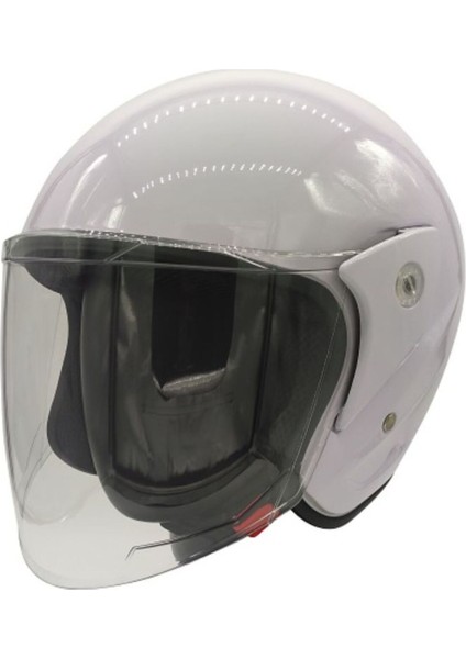 Motosiklet ve Bisiklet Yarım Açık Kask Motor Kaskı Beyaz