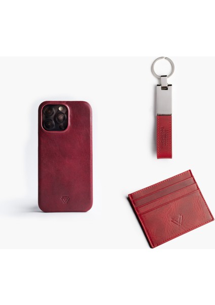 Klasik Deri Hediye Seti - Full Wrap Magsafe