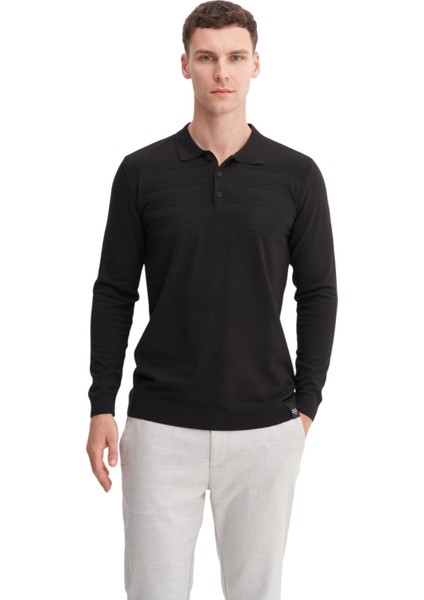 Kazak Slim Fit Viskon Karışımlı Basic Polo Yaka Kazak fiyatları