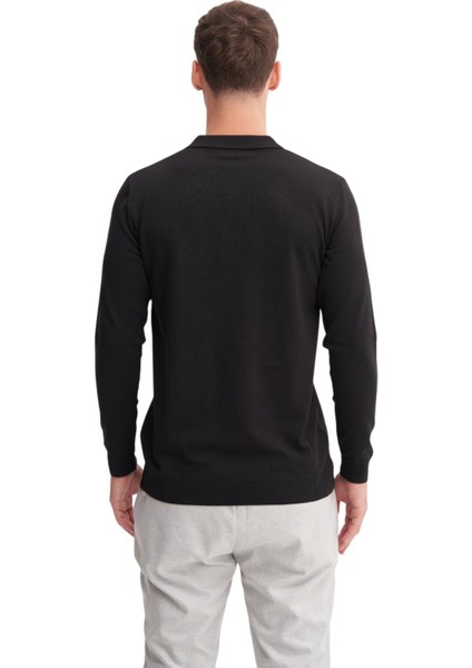 Kazak Slim Fit Viskon Karışımlı Basic Polo Yaka Kazak modelleri