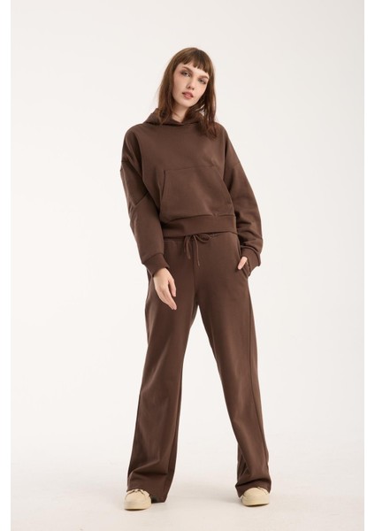 %100 Pamuk Geniş Paça Bağcıklı Kadın Pantolon/eşofman Altı indirimleri