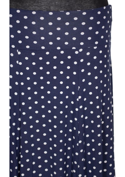 Barem Kadın Arzu Korsajlı 6 Parçalı Desenli Penye Lacivert Etek D59 fiyatları