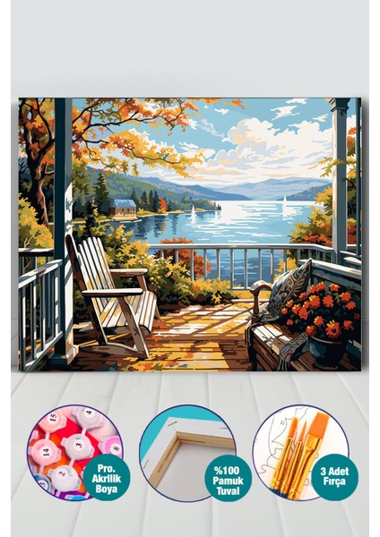 Huzurlu Göl Kenarı Sayılarla Boyama Seti