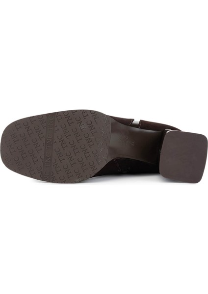 Kadın Hakiki Deri Kahverengi Süet Topuklu Bot 1130 1075 Bn Bot SK25-26 Khv Mts Suet/rgn fırsatları