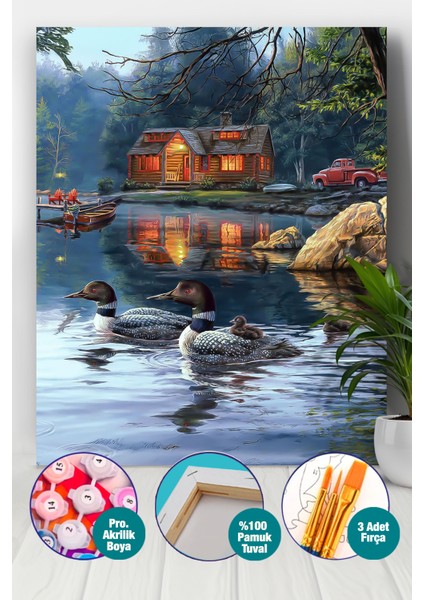 Ördekler Sayılarla Boyama Seti