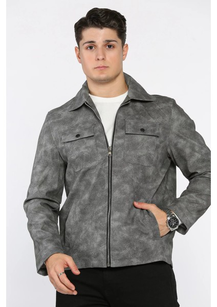 Erkek Slim Fit Suni Deri Ceket P-00018818 fiyatları
