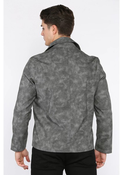 Erkek Slim Fit Suni Deri Ceket P-00018818 modelleri