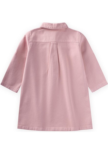 Boyalı Gabardin Elbise 2-7 Yaş Pembe fiyatları