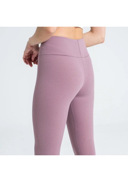 Kadın Yüksek Bel Içi Şardonlu Fitilli Tayt Gül Kurusu fırsatları