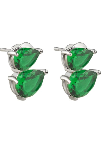 Yeşil Taşlı Küpe