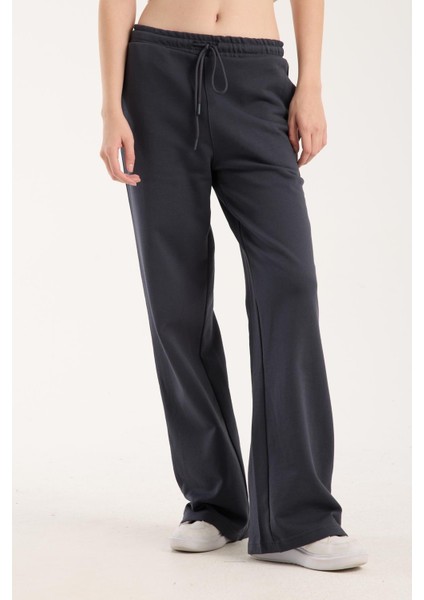 %100 Pamuk Geniş Paça Bağcıklı Kadın Pantolon/eşofman Altı fırsatları