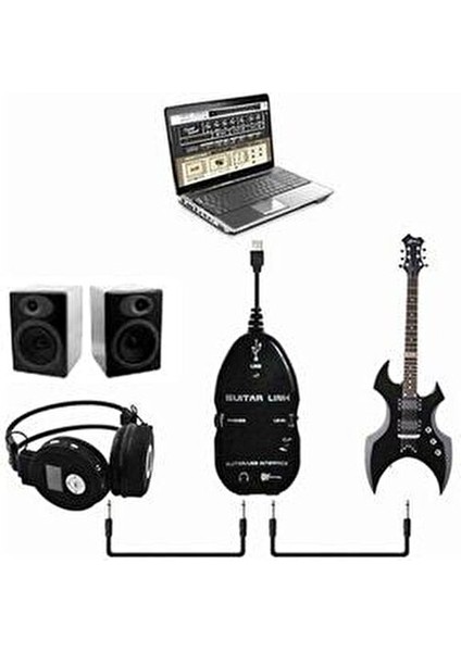 Usb Gitar Dönüştürücü 24-bit Ses Kalitesiyle Taşınabilir ve Uyumlu Cihaz fırsatları