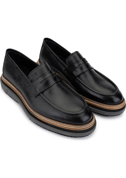 Erkek Hakiki Deri Siyah Loafer Ayakkabı 537 3670 Erk Ayk Y25 Sıyah Shrnk fiyatları