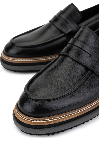 Erkek Hakiki Deri Siyah Loafer Ayakkabı 537 3670 Erk Ayk Y25 Sıyah Shrnk modelleri