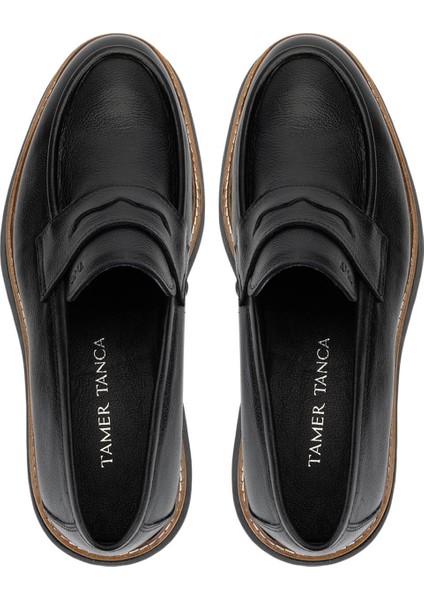 Erkek Hakiki Deri Siyah Loafer Ayakkabı 537 3670 Erk Ayk Y25 Sıyah Shrnk indirimleri