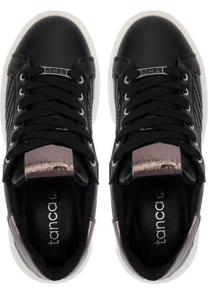 Kadın Suni Deri Siyah Sneakers & Spor Ayakkabı 1065 065 Bn Ayk SK25-26 Sıyah/platın indirimleri