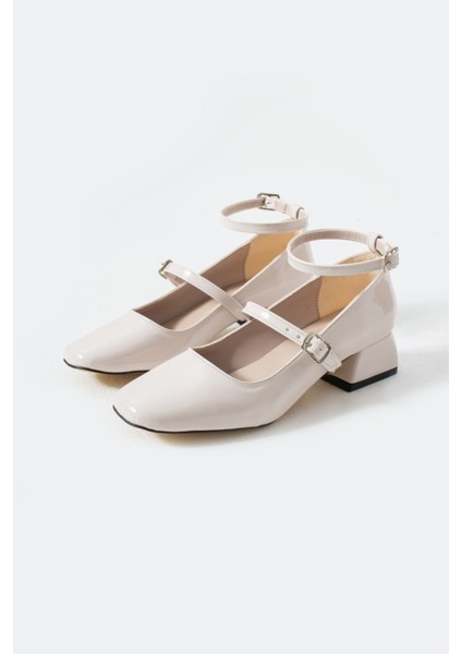 BA04594 Ten Rugan Kadın Bilekten Kemerli 3 cm Topuklu Ayakkabı - 39 modelleri