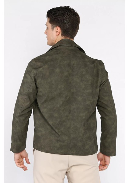 Erkek Slim Fit Suni Deri Ceket P-00018818 modelleri