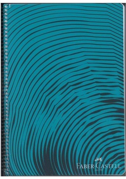Faber-Castell Waves A4 Pp Kapak Spiralli Defter Kareli 100 Yaprak 5075 000437-YEŞIL