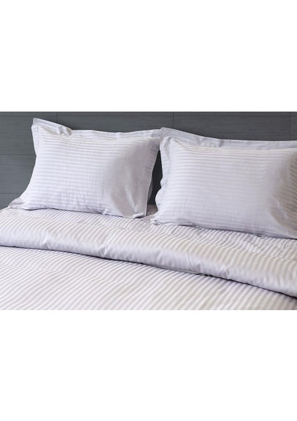 Pamuk Saten Jakarlı Gri Çift Kişilik Nevresim Takımı fiyatları